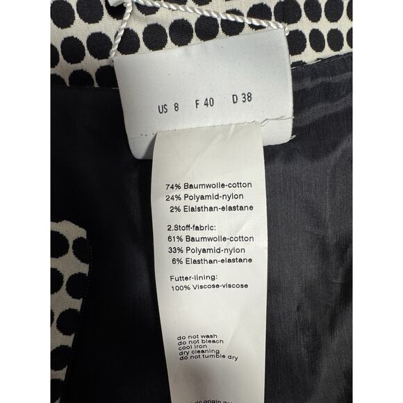 Akris Punto Patterned Sleeveless Midaxi Dress Size 8 Dots Navy NWT $1190 - Picture 14 of 16